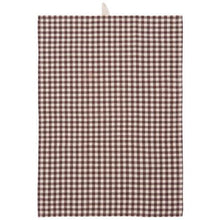 Indlæs billede til gallerivisning Viskestykke Thor - mørkebrun m/naturfarvede små tern