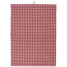 Indlæs billede til gallerivisning Viskestykke Asta - rød m/naturfarvede små tern