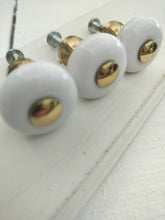 Indlæs billede til gallerivisning Greb til skuffer og skabe - Hvid m/ guld