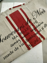 Indlæs billede til gallerivisning Viskestykke - Hør m/rød stribe og sort skrift