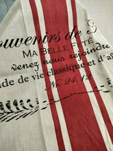 Indlæs billede til gallerivisning Viskestykke - Hør m/rød stribe og sort skrift