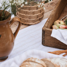 Indlæs billede til gallerivisning Cremet stribet bordløber - 45 x 120 cm