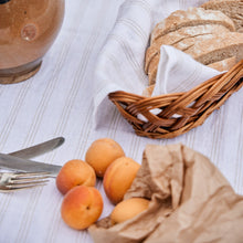 Indlæs billede til gallerivisning Cremet stribet viskestykke - 50 x 70 cm