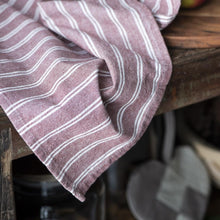 Indlæs billede til gallerivisning Viskestykke - rød med hvide striber