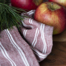 Indlæs billede til gallerivisning Viskestykke - rød med hvide striber