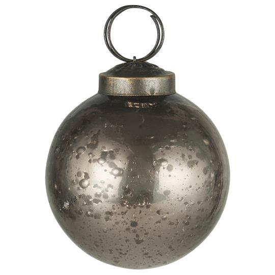 Julekugle - soil - fattigmandssølv- 10,5 cm