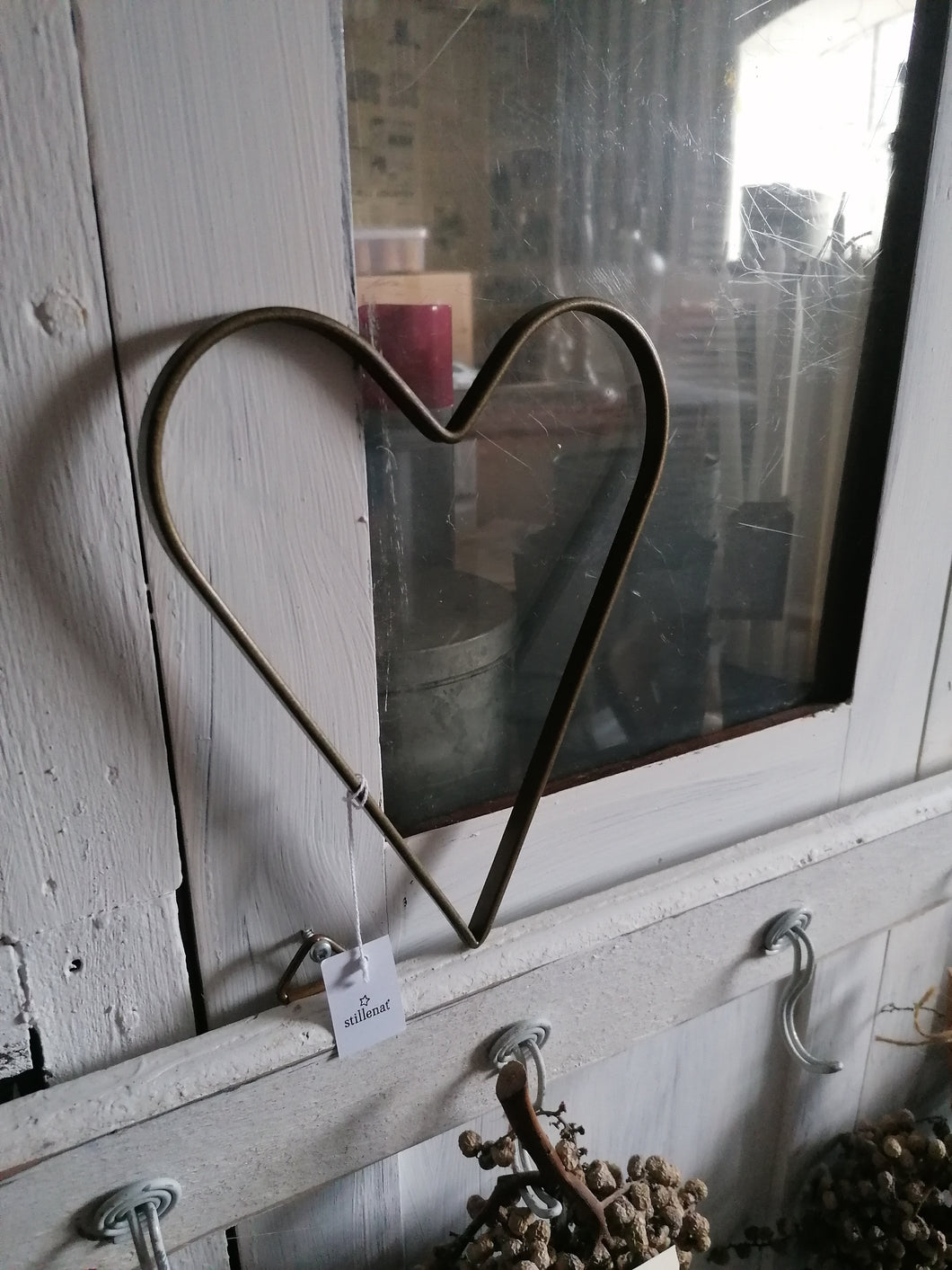 Metal hjerte - 20 cm