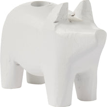 Indlæs billede til gallerivisning Hvid julegris - stage til kertelys.
