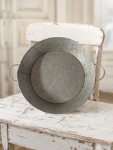 Indlæs billede til gallerivisning Galvaniseret metalfad med 2 hanke
