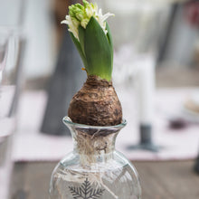 Indlæs billede til gallerivisning Vase af glas m/ motiver af snekrystaler
