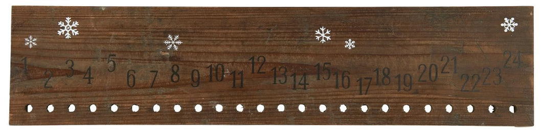 Træskilt - julekalender  1- 24
