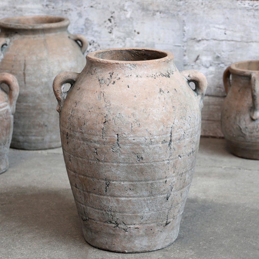 Terracotta krukke m. hank