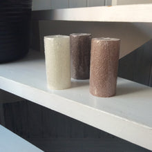 Indlæs billede til gallerivisning Rustik bloklys med glimmer - Powder
